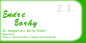 endre borhy business card